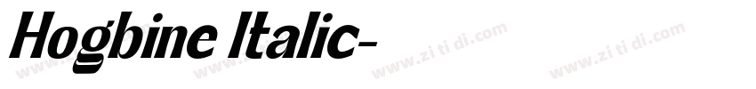 Hogbine Italic字体转换